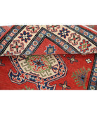 Kazak 3' 3" X 4' 10" Hand-Knotted Wool Rug 3' 3" X 4' 10" (99 X 147) / Red / Ivory