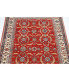 Kazak 3' 1" X 4' 9" Hand-Knotted Wool Rug 3' 1" X 4' 9" (94 X 145) / Red / Ivory