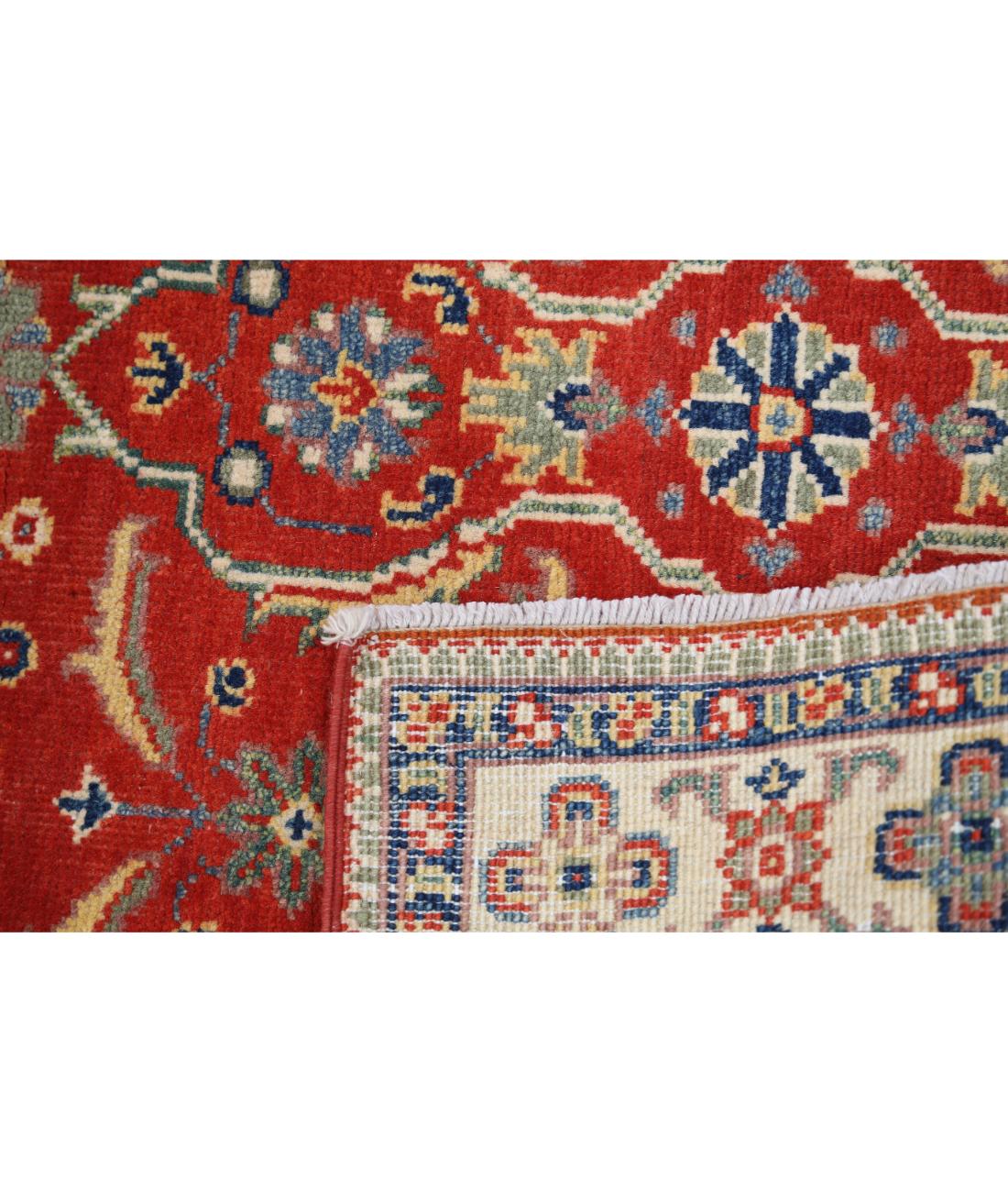 Kazak 3' 1" X 4' 9" Hand-Knotted Wool Rug 3' 1" X 4' 9" (94 X 145) / Red / Ivory