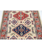 Kazak 3' 1" X 5' 2" Hand-Knotted Wool Rug 3' 1" X 5' 2" (94 X 157) / Ivory / Red