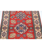 Kazak 3' 3" X 4' 7" Hand-Knotted Wool Rug 3' 3" X 4' 7" (99 X 140) / Red / Ivory