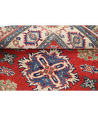 Kazak 3' 3" X 4' 7" Hand-Knotted Wool Rug 3' 3" X 4' 7" (99 X 140) / Red / Ivory