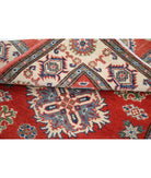 Kazak 3' 3" X 4' 9" Hand-Knotted Wool Rug 3' 3" X 4' 9" (99 X 145) / Red / Ivory