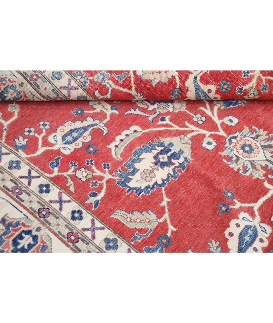 Kazak 12' 1" X 15' 3" Hand-Knotted Wool Rug 12' 1" X 15' 3" (368 X 465) / Red / Ivory