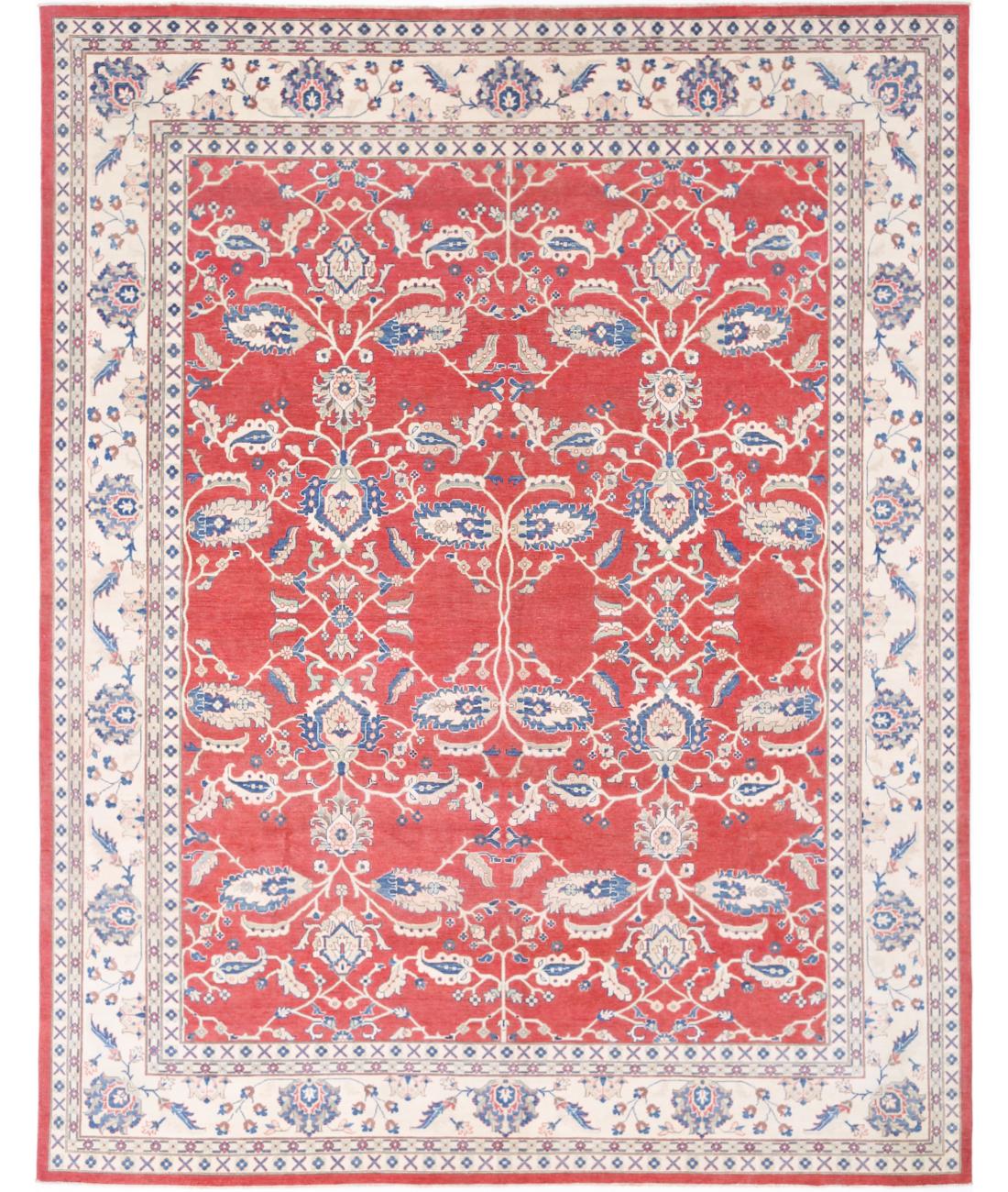 Kazak 12' 1" X 15' 3" Hand-Knotted Wool Rug 12' 1" X 15' 3" (368 X 465) / Red / Ivory