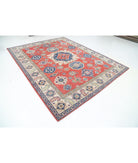 Kazak 8' 0" X 10' 1" Hand-Knotted Wool Rug 8' 0" X 10' 1" (244 X 307) / Red / Ivory