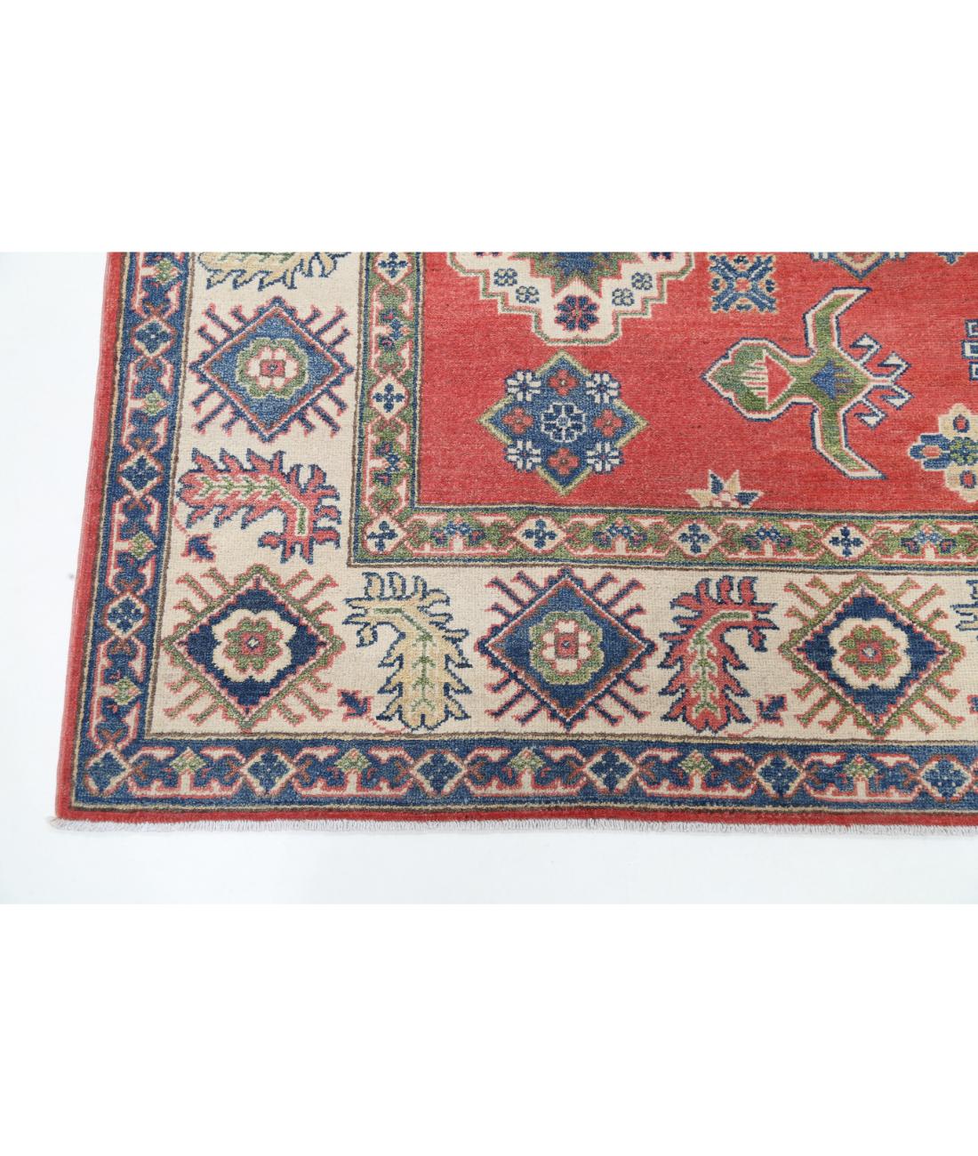 Kazak 8' 0" X 10' 1" Hand-Knotted Wool Rug 8' 0" X 10' 1" (244 X 307) / Red / Ivory