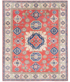 Kazak 8' 0" X 10' 1" Hand-Knotted Wool Rug 8' 0" X 10' 1" (244 X 307) / Red / Ivory