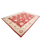 Kazak 8' 11" X 11' 9" Hand-Knotted Wool Rug 8' 11" X 11' 9" (272 X 358) / Red / Ivory