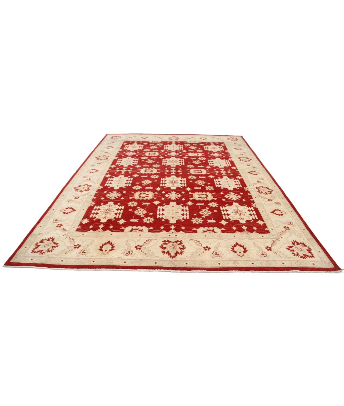 Kazak 8' 11" X 11' 9" Hand-Knotted Wool Rug 8' 11" X 11' 9" (272 X 358) / Red / Ivory