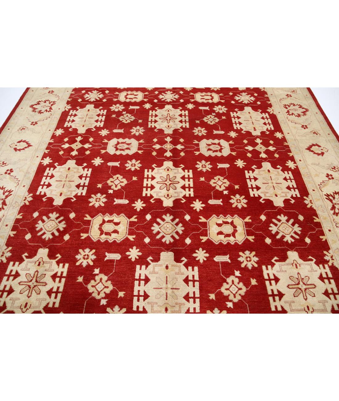 Kazak 8' 11" X 11' 9" Hand-Knotted Wool Rug 8' 11" X 11' 9" (272 X 358) / Red / Ivory