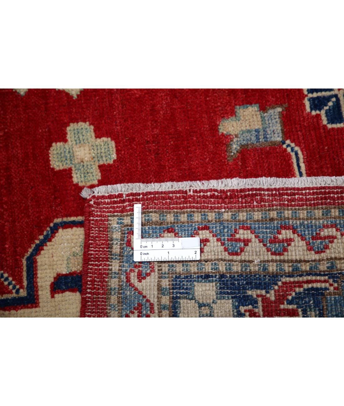 Kazak 9' 8" X 12' 5" Hand-Knotted Wool Rug 9' 8" X 12' 5" (295 X 378) / Red / Ivory