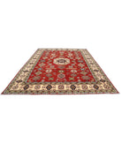 Kazak 9' 0" X 11' 7" Hand-Knotted Wool Rug 9' 0" X 11' 7" (274 X 353) / Red / Ivory