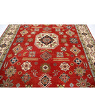 Kazak 9' 0" X 11' 7" Hand-Knotted Wool Rug 9' 0" X 11' 7" (274 X 353) / Red / Ivory