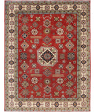 Kazak 9' 0" X 11' 7" Hand-Knotted Wool Rug 9' 0" X 11' 7" (274 X 353) / Red / Ivory