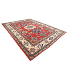 Kazak 9' 11" X 13' 7" Hand-Knotted Wool Rug 9' 11" X 13' 7" (302 X 414) / Red / Ivory