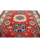 Kazak 9' 11" X 13' 7" Hand-Knotted Wool Rug 9' 11" X 13' 7" (302 X 414) / Red / Ivory