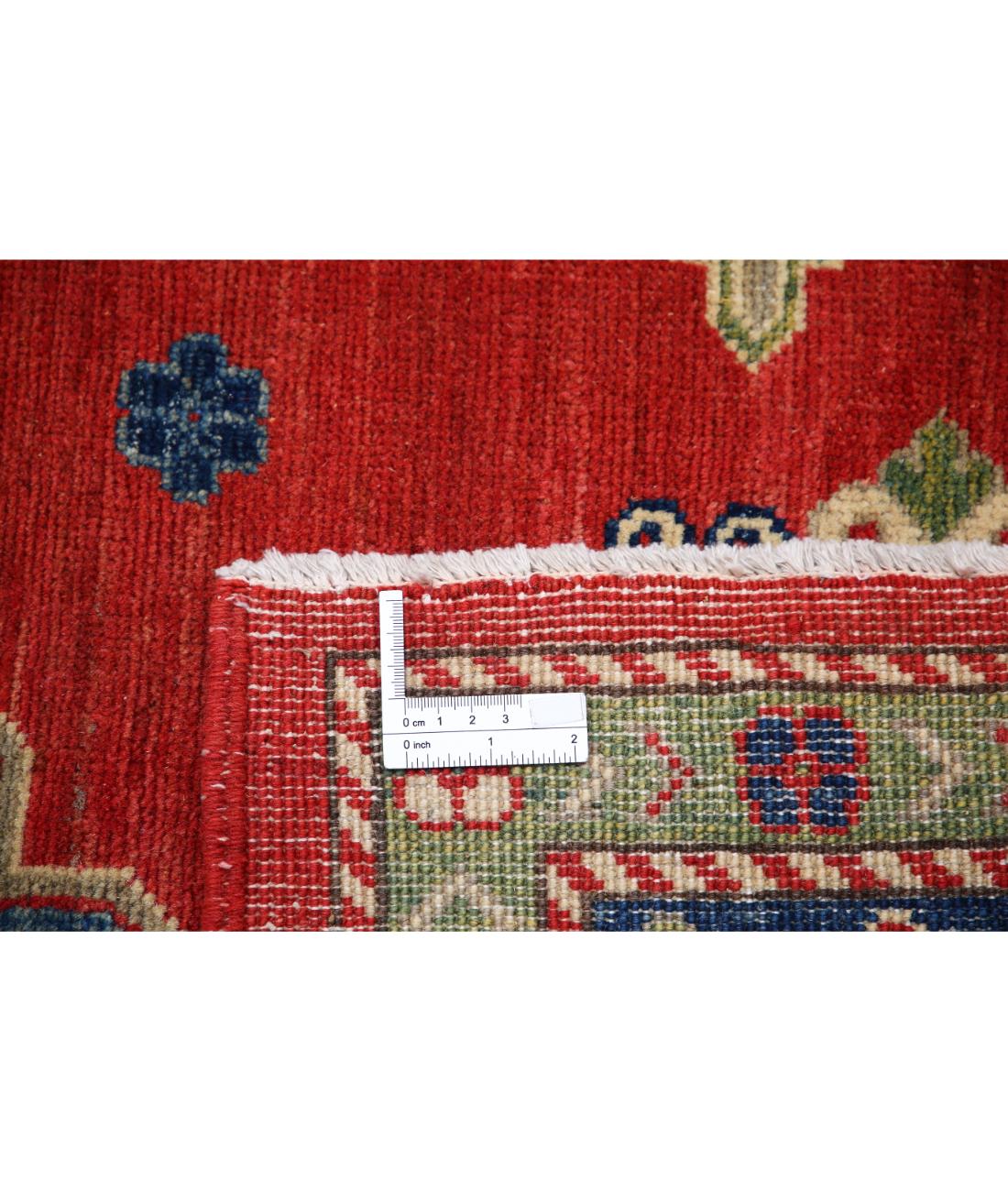 Kazak 9' 11" X 13' 7" Hand-Knotted Wool Rug 9' 11" X 13' 7" (302 X 414) / Red / Ivory