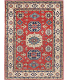 Kazak 9' 11" X 13' 7" Hand-Knotted Wool Rug 9' 11" X 13' 7" (302 X 414) / Red / Ivory