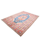 Kazak 6' 8" X 9' 7" Hand-Knotted Wool Rug 6' 8" X 9' 7" (203 X 292) / Blue / Red