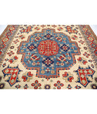 Kazak 9' 9" X 10' 0" Hand-Knotted Wool Rug 9' 9" X 10' 0" (297 X 305) / Ivory / Red