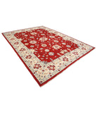 Kazak 8' 10" X 11' 9" Hand-Knotted Wool Rug 8' 10" X 11' 9" (269 X 358) / Red / Ivory