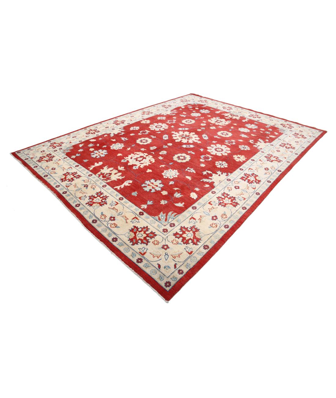 Kazak 8' 10" X 11' 9" Hand-Knotted Wool Rug 8' 10" X 11' 9" (269 X 358) / Red / Ivory