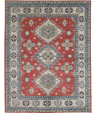 Kazak 10' 1" X 13' 3" Hand-Knotted Wool Rug 10' 1" X 13' 3" (307 X 404) / Red / Ivory