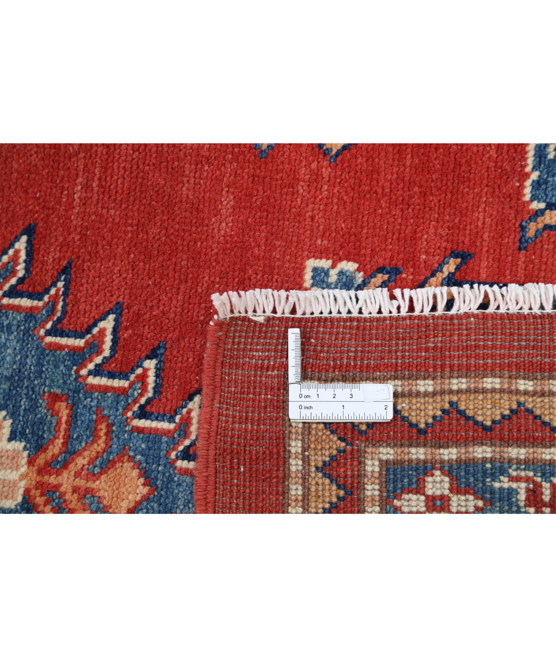 Kazak 9' 4" X 11' 10" Hand-Knotted Wool Rug 9' 4" X 11' 10" (284 X 361) / Red / Ivory