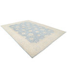 Kazak 9' 7" X 13' 4" Hand-Knotted Wool Rug 9' 7" X 13' 4" (292 X 406) / Blue / Ivory