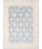 Kazak 9' 7" X 13' 4" Hand-Knotted Wool Rug 9' 7" X 13' 4" (292 X 406) / Blue / Ivory