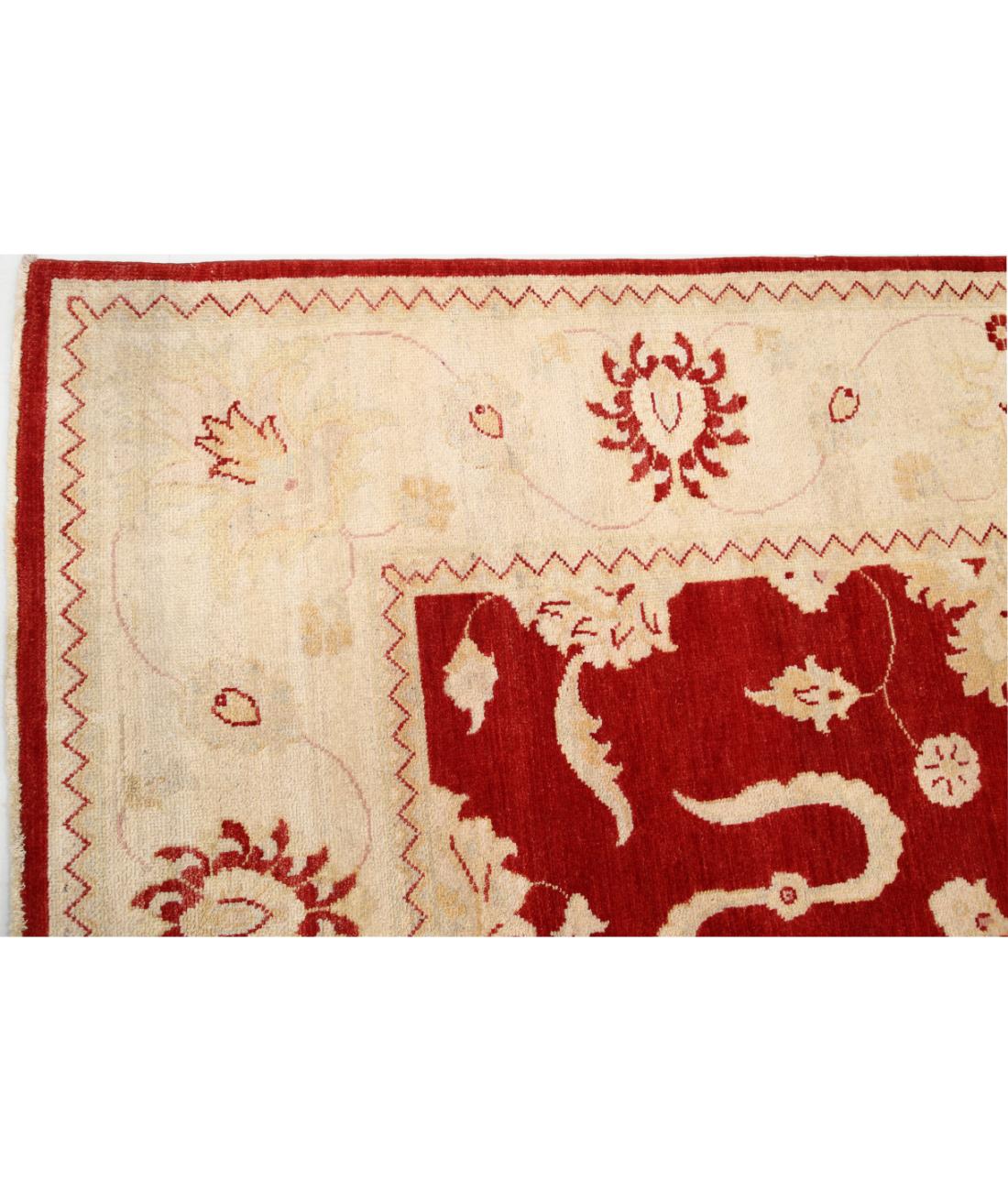 Kazak 7' 11" X 8' 3" Hand-Knotted Wool Rug 7' 11" X 8' 3" (241 X 251) / Red / Ivory