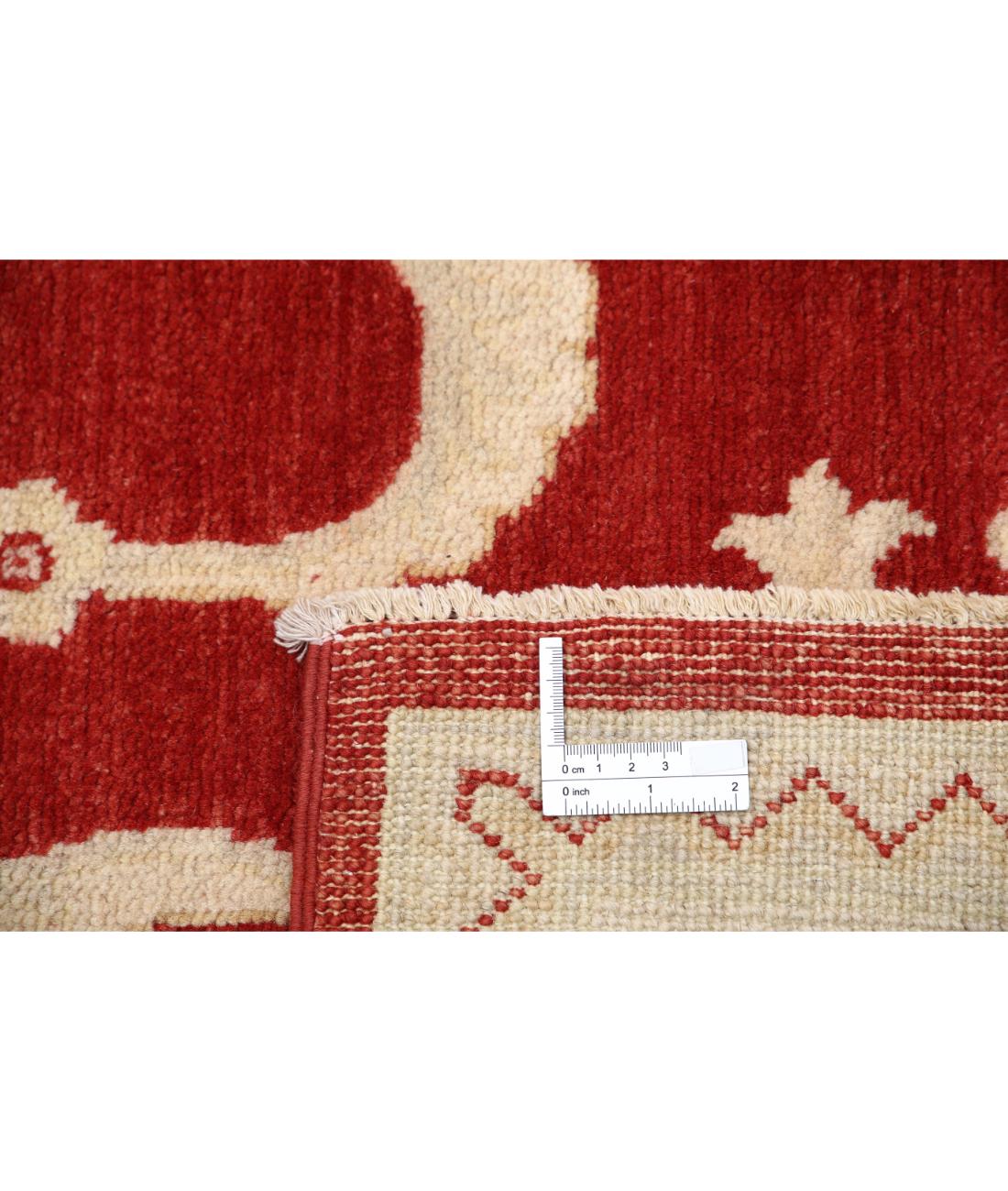 Kazak 7' 11" X 8' 3" Hand-Knotted Wool Rug 7' 11" X 8' 3" (241 X 251) / Red / Ivory