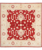 Kazak 7' 11" X 8' 3" Hand-Knotted Wool Rug 7' 11" X 8' 3" (241 X 251) / Red / Ivory