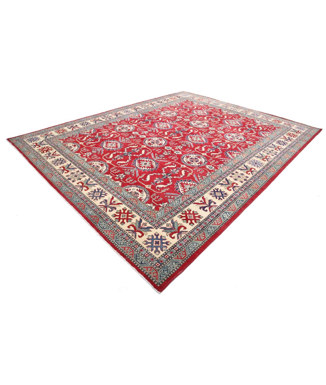 Kazak 10' 2" X 12' 9" Hand-Knotted Wool Rug 10' 2" X 12' 9" (310 X 389) / Red / Ivory