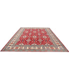 Kazak 10' 2" X 12' 9" Hand-Knotted Wool Rug 10' 2" X 12' 9" (310 X 389) / Red / Ivory