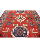 Kazak 9' 7" X 13' 10" Hand-Knotted Wool Rug 9' 7" X 13' 10" (292 X 422) / Red / Blue