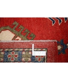 Kazak 9' 7" X 13' 10" Hand-Knotted Wool Rug 9' 7" X 13' 10" (292 X 422) / Red / Blue