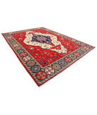 Kazak 10' 1" X 13' 7" Hand-Knotted Wool Rug 10' 1" X 13' 7" (307 X 414) / Ivory / Blue