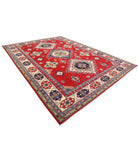 Kazak 10' 1" X 13' 9" Hand-Knotted Wool Rug 10' 1" X 13' 9" (307 X 419) / Red / Ivory