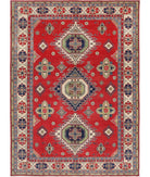 Kazak 10' 1" X 13' 9" Hand-Knotted Wool Rug 10' 1" X 13' 9" (307 X 419) / Red / Ivory