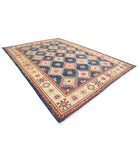 Kazak 9' 11" X 14' 3" Hand-Knotted Wool Rug 9' 11" X 14' 3" (302 X 434) / Blue / Ivory