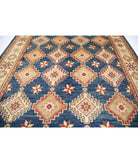 Kazak 9' 11" X 14' 3" Hand-Knotted Wool Rug 9' 11" X 14' 3" (302 X 434) / Blue / Ivory