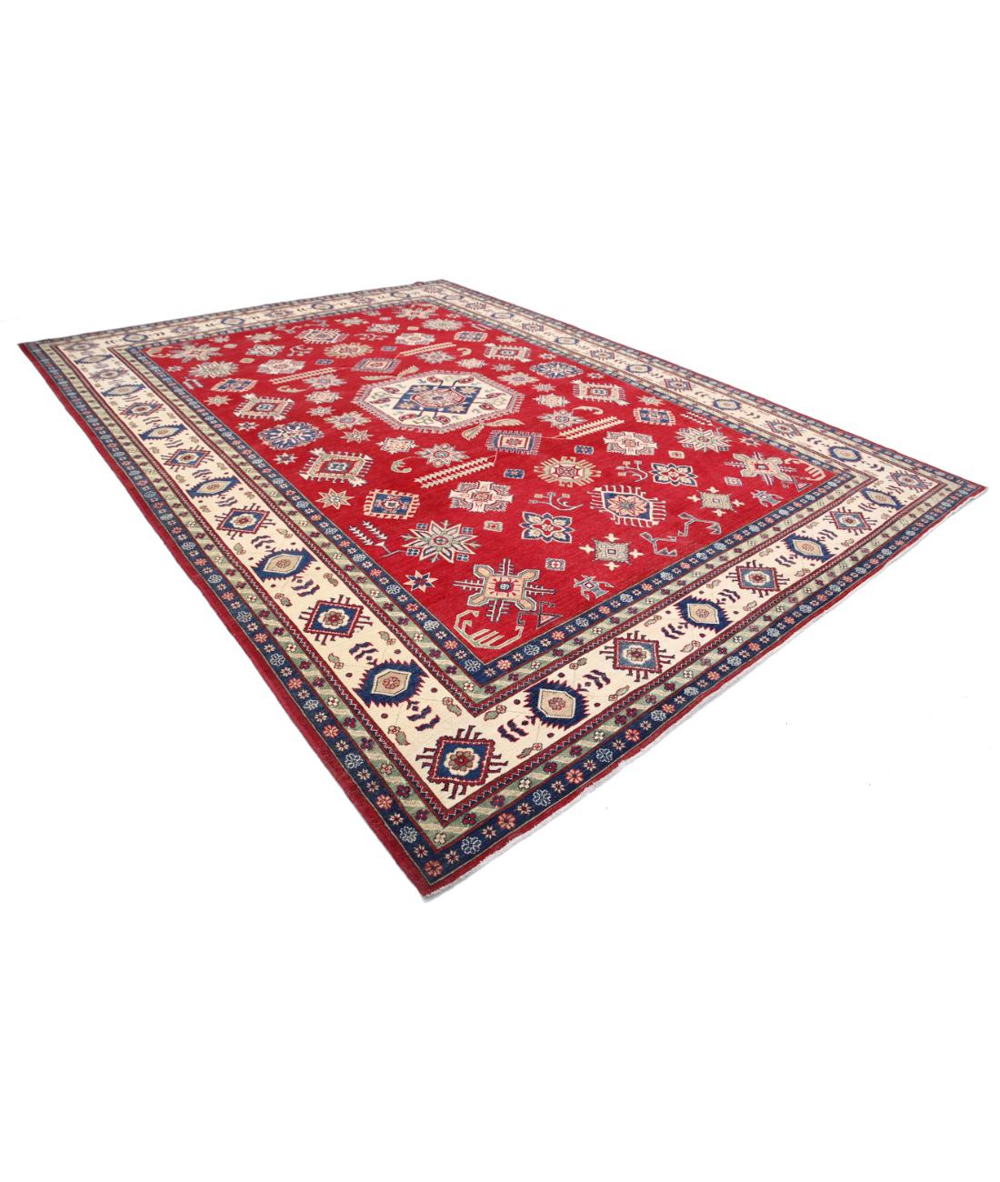 Kazak 10' 3" X 14' 0" Hand-Knotted Wool Rug 10' 3" X 14' 0" (312 X 427) / Red / Ivory