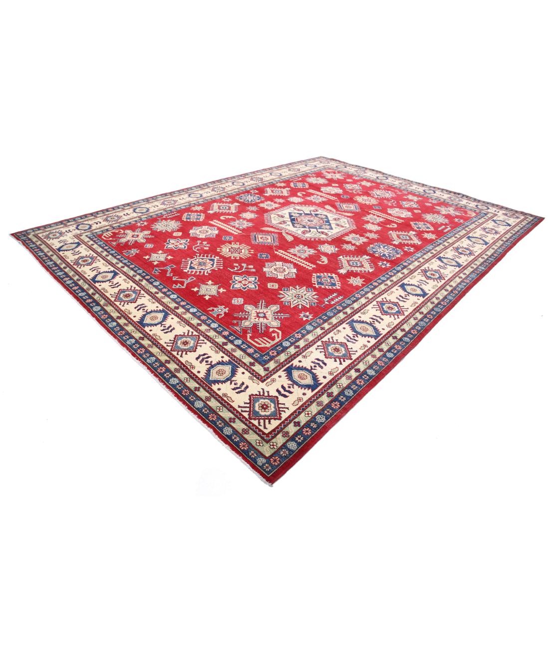 Kazak 10' 3" X 14' 0" Hand-Knotted Wool Rug 10' 3" X 14' 0" (312 X 427) / Red / Ivory