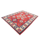 Kazak 6' 10" X 9' 2" Hand-Knotted Wool Rug 6' 10" X 9' 2" (208 X 279) / Red / Ivory