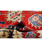 Kazak 6' 10" X 9' 2" Hand-Knotted Wool Rug 6' 10" X 9' 2" (208 X 279) / Red / Ivory