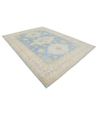 Kazak 8' 9" X 11' 9" Hand-Knotted Wool Rug 8' 9" X 11' 9" (267 X 358) / Blue / Ivory