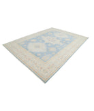 Kazak 8' 9" X 11' 9" Hand-Knotted Wool Rug 8' 9" X 11' 9" (267 X 358) / Blue / Ivory