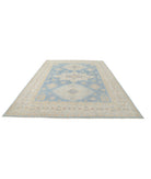 Kazak 8' 9" X 11' 9" Hand-Knotted Wool Rug 8' 9" X 11' 9" (267 X 358) / Blue / Ivory